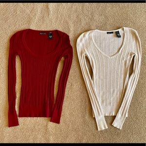 2 knit tops